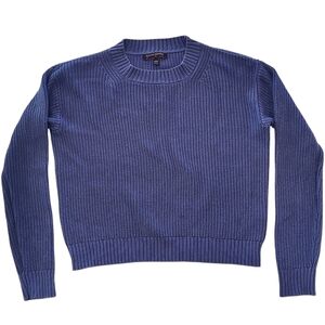 Banana Republic Factory Pullover Crewneck Blue Sweater Size XXS Ribbed Knit